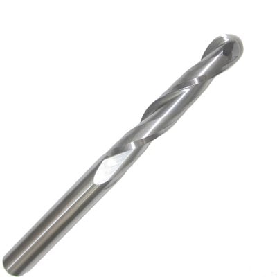 11.Two Sprial Flute Ball Nose BitsCutting Diameter 1 6mmCutting Length 4 52 Total Length 38 80mm
