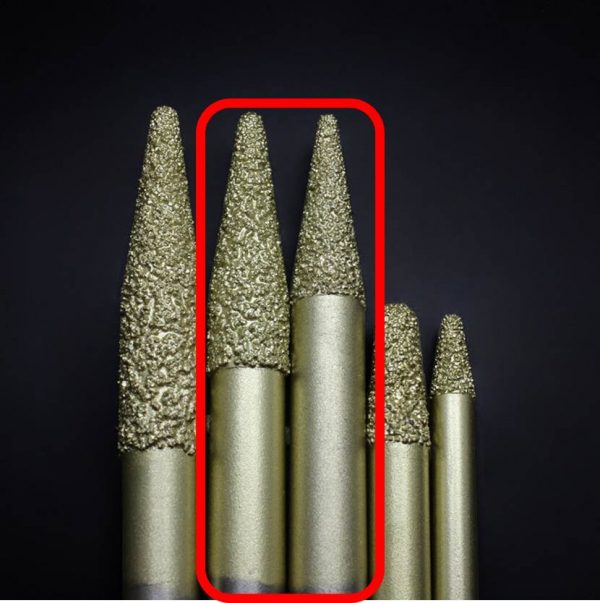 3. Smelting Diamond Ball Nose cutter, Shank Diameter 8-10mm, Tip Diameter 3-6mm, Cutting Length 30mm, Total Length 90mm
