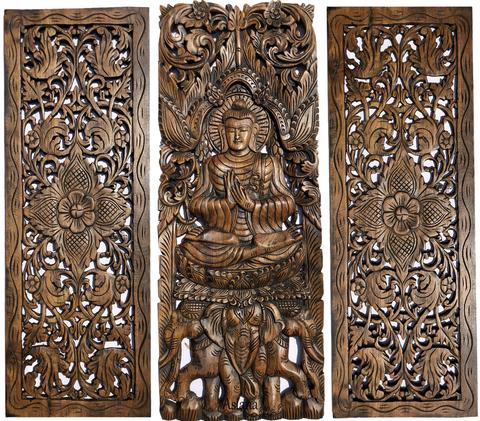 Buddha carved wood wall cnc router milling cx 1325 model