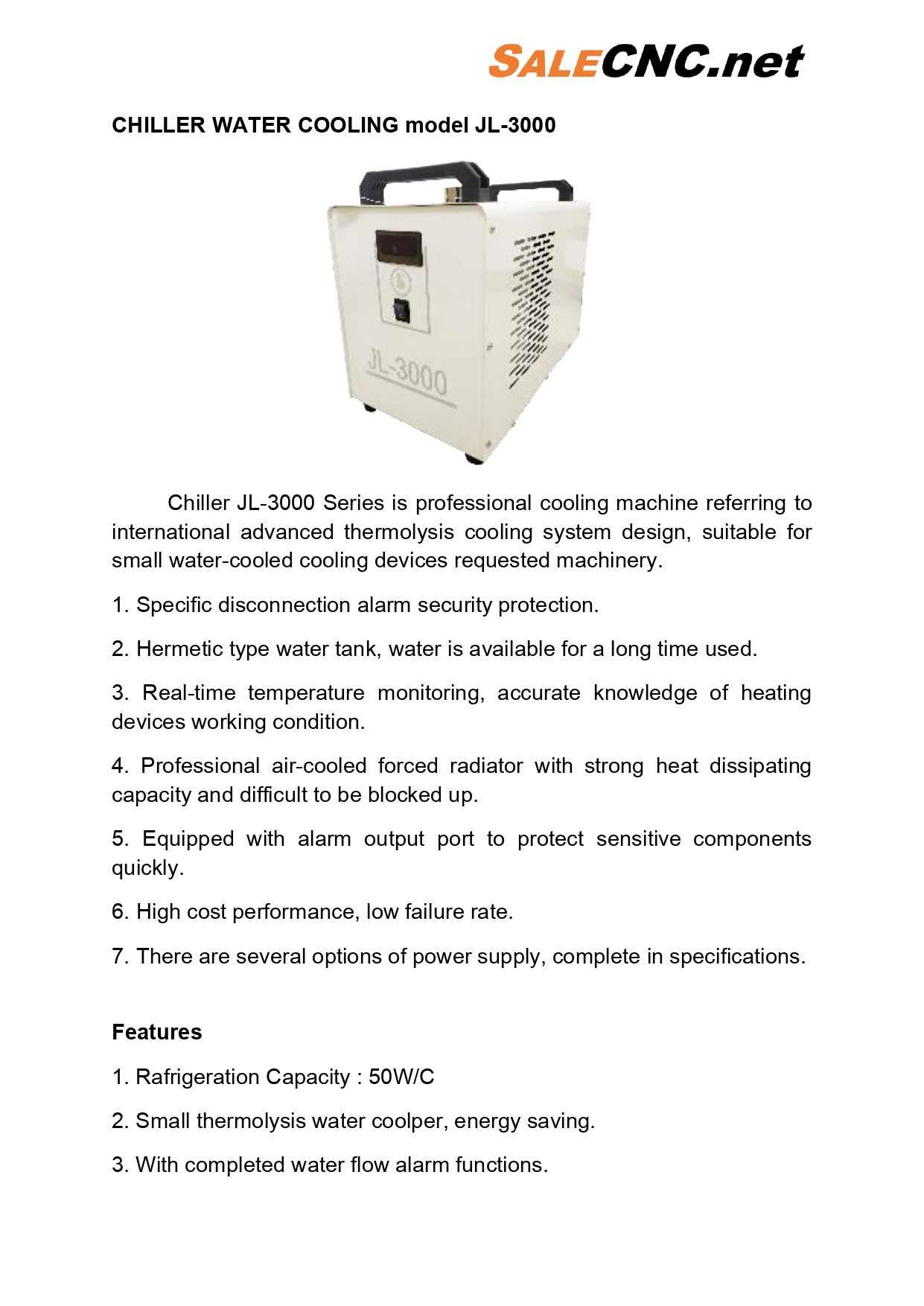 manual CHILLER WATER COOLING model JL 3000 page 0002 1