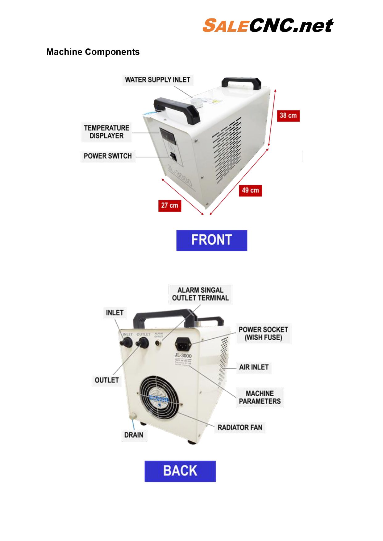 manual CHILLER WATER COOLING model JL 3000 page 0004 1