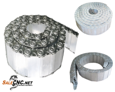 กระดูกงูแบบเหล็กปิดสนิทร้อยสายไฟ Steel Cable Drag Chain ขนาด 30 x 50 mm