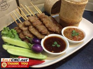 หมูปิ้งสูตรโบราณ โดย หมูปิ้งเมืองโอ่ง เครื่องเสียบไม้ 7