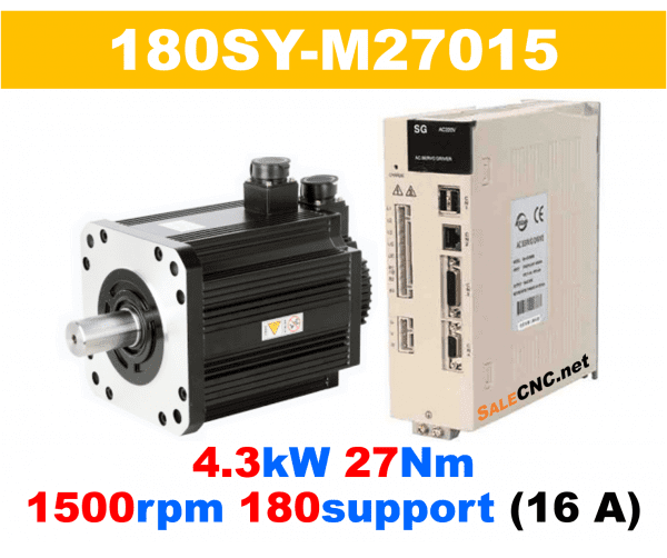 เซอร์โวมอเตอร์ไดร์ Servo Motor & Drive 4.3KW 27Nm 1500rpm 180support