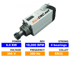 Square High Speed Spindle Air 6kw