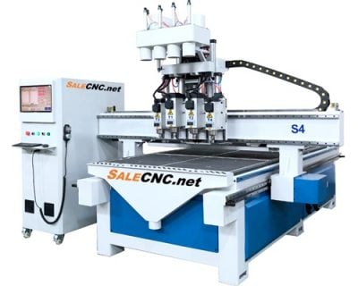 CNC Router milling รุ่น S4 Tool Change 6.0kw x2 heads 3.5kw x2 heads 500x400 1