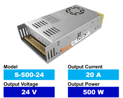 Power Supply S-500-24 พาวเวอร์ซัพพลาย 20A 24V