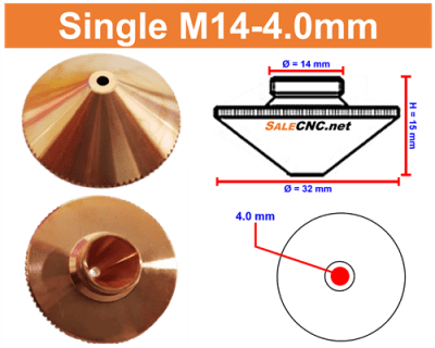 Single M14 4.0mm