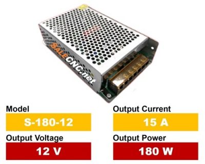 Power Supply S-180-12 พาวเวอร์ซัพพลาย 15A 12V