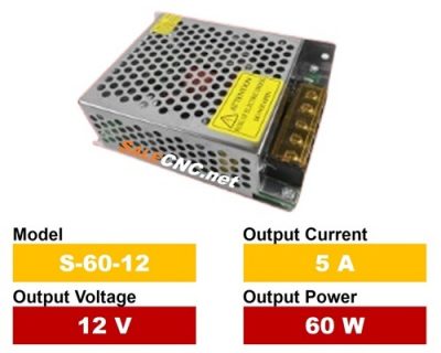 Power Supply S-60-12 พาวเวอร์ซัพพลาย 5A 12V