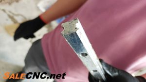 เลื่อนรางสไลด์ รางเหล็ก Linear Bearing ด้วยเครื่องเลื่อยสายพาน Band Saw Machine 1