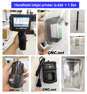 1set เครื่องพิมพ์วันที่ผลิต วันหมดอายุ Handheld inkjet printer G 650