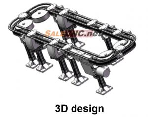 สายพานลำเลียงจานหมุน Outside Diameter 445mm Belt Width 105mm 6