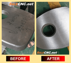 เครื่องลบคมและขัดผิวหน้าแผ่นโลหะ Deburring and Surface Finishing Machine ก่อน หลัง 2