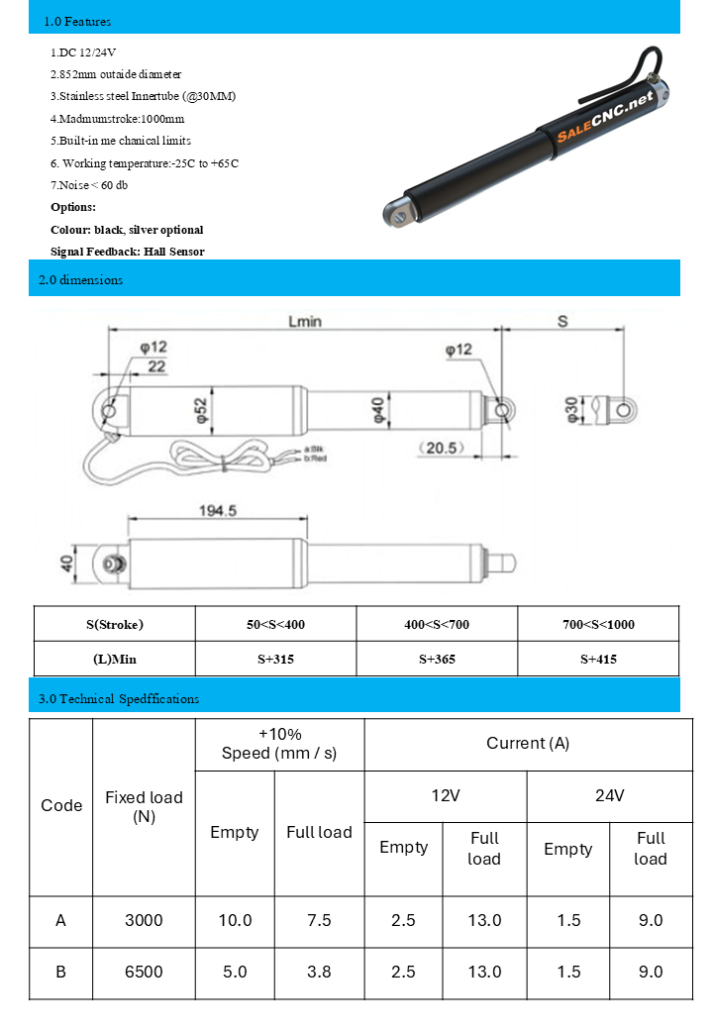 Actuator Stroke 300 mm 1