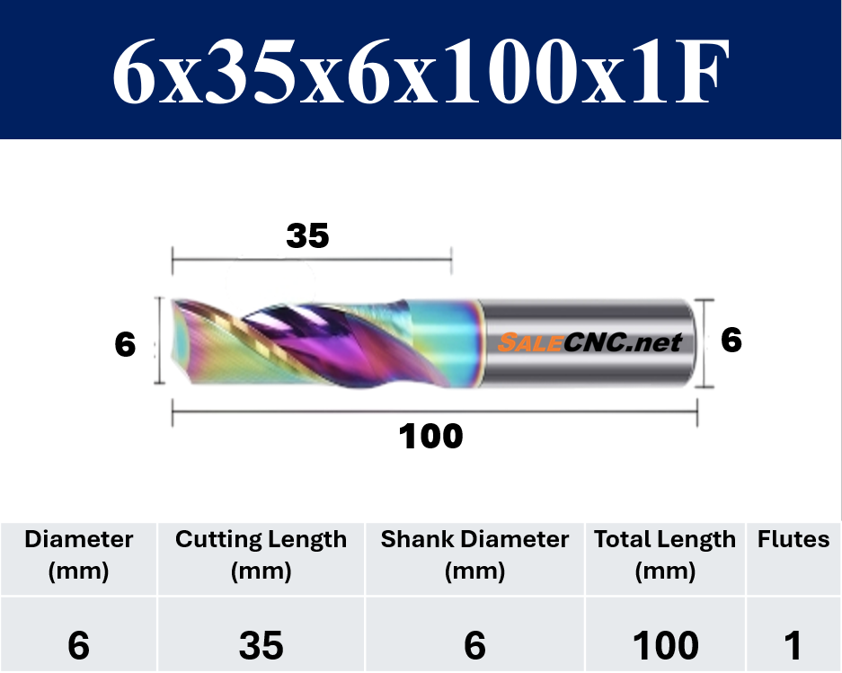Cutting Tool Al 6x35x100